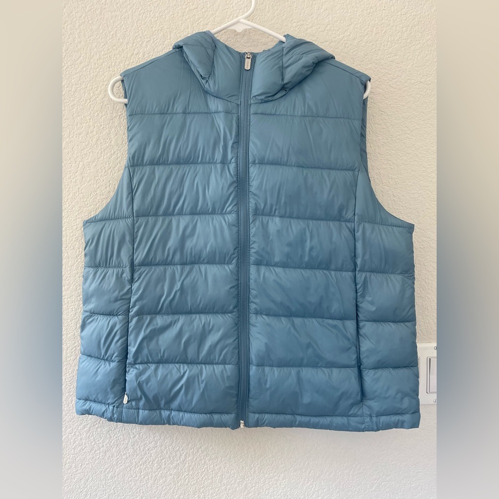 Athleta Light Blue Puffer Jacket